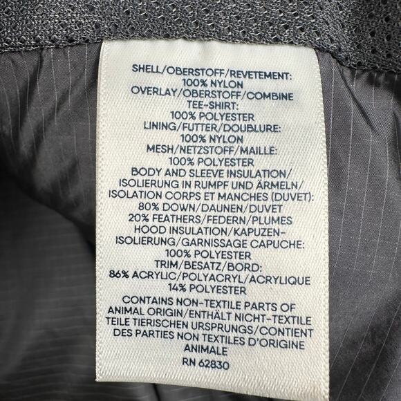 Lands' End Men's Down Wide Channel Parka Puffer Jacket Coat Green Small - Picture 13 of 16